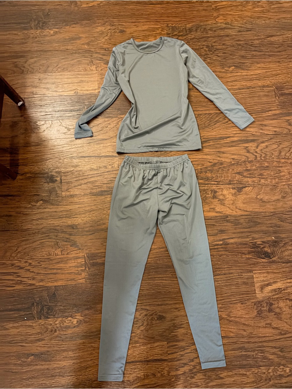 Women’s Long Sleeve Thermal Pajama Set - Gray